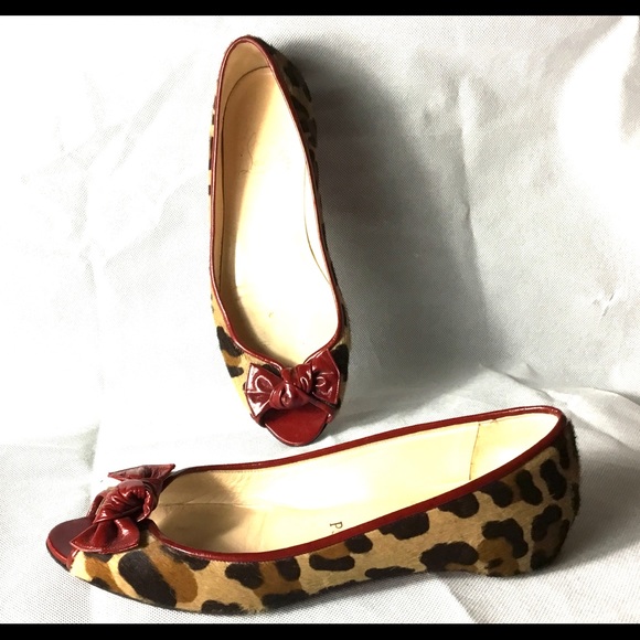 louboutin leopard flats